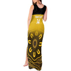 Custom Australia Western Force Tank Maxi Dress 20 Years Anniversary Aboriginal Yellow Version