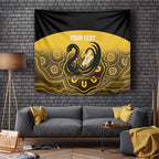 Custom Australia Western Force Tapestry 20 Years Anniversary Aboriginal Yellow Version