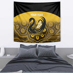 Custom Australia Western Force Tapestry 20 Years Anniversary Aboriginal Yellow Version