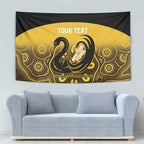 Custom Australia Western Force Tapestry 20 Years Anniversary Aboriginal Yellow Version