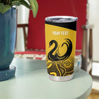 Custom Australia Western Force Tumbler Cup 20 Years Anniversary Aboriginal Yellow Version