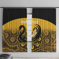 Custom Australia Western Force Window Curtain 20 Years Anniversary Aboriginal Yellow Version