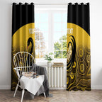 Custom Australia Western Force Window Curtain 20 Years Anniversary Aboriginal Yellow Version