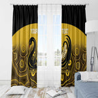 Custom Australia Western Force Window Curtain 20 Years Anniversary Aboriginal Yellow Version