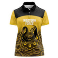 Custom Australia Western Force Women Polo Shirt 20 Years Anniversary Aboriginal Yellow Version
