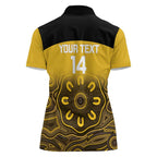 Custom Australia Western Force Women Polo Shirt 20 Years Anniversary Aboriginal Yellow Version