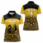 Custom Australia Western Force Women Polo Shirt 20 Years Anniversary Aboriginal Yellow Version