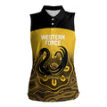 Custom Australia Western Force Women Sleeveless Polo Shirt 20 Years Anniversary Aboriginal Yellow Version