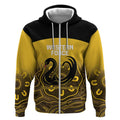 Custom Australia Western Force Zip Hoodie 20 Years Anniversary Aboriginal Yellow Version