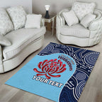 Custom Australia NSW Waratahs Area Rug Go Champions Aboriginal Art