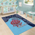 Custom Australia NSW Waratahs Area Rug Go Champions Aboriginal Art