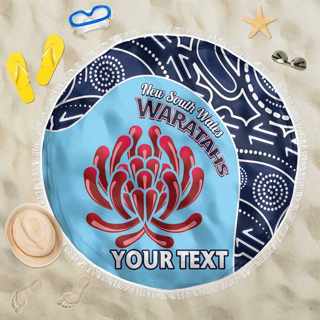 Custom Australia NSW Waratahs Beach Blanket Go Champions Aboriginal Art