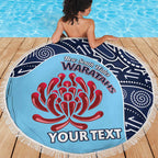 Custom Australia NSW Waratahs Beach Blanket Go Champions Aboriginal Art