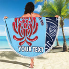 Custom Australia NSW Waratahs Beach Blanket Go Champions Aboriginal Art