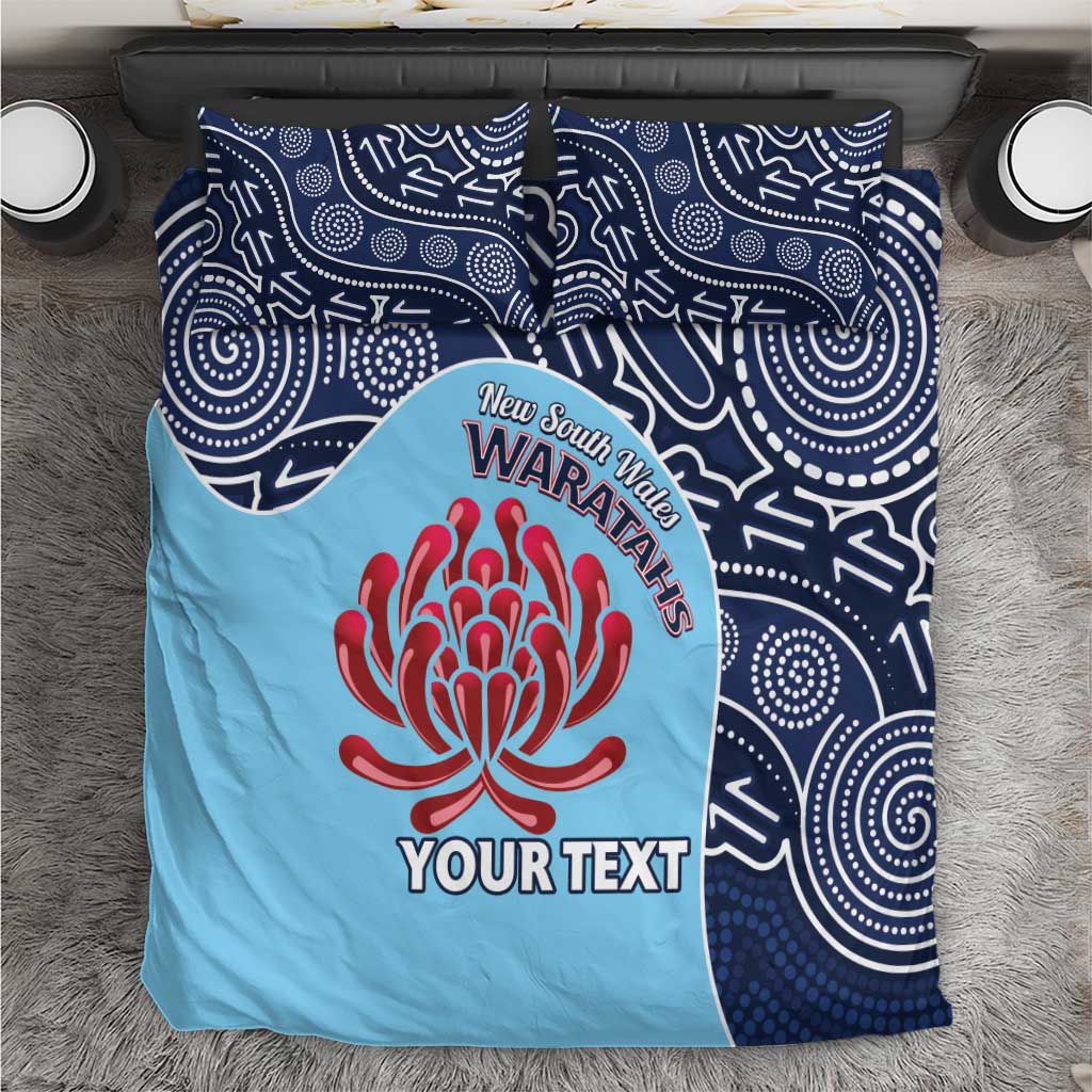 Custom Australia NSW Waratahs Bedding Set Go Champions Aboriginal Art