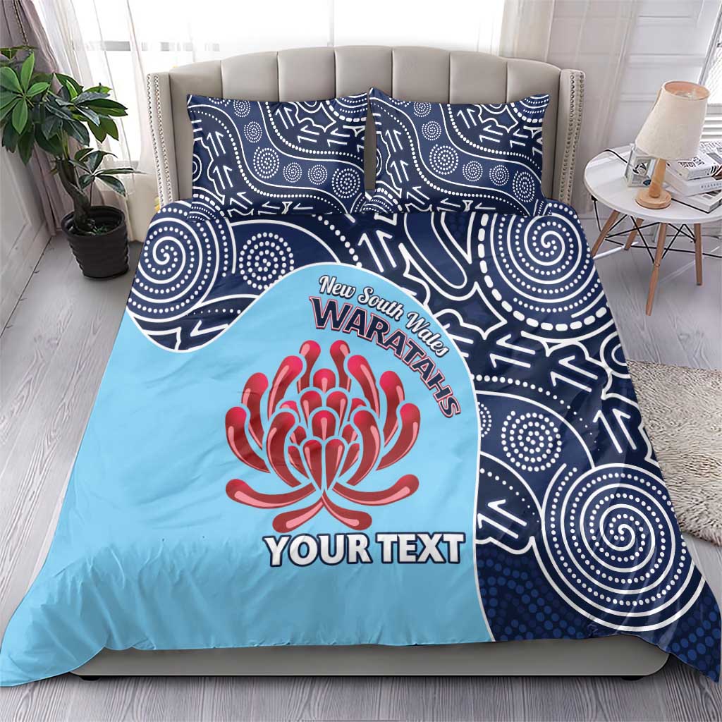 Custom Australia NSW Waratahs Bedding Set Go Champions Aboriginal Art