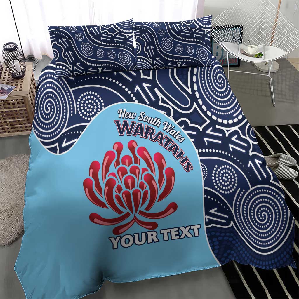 Custom Australia NSW Waratahs Bedding Set Go Champions Aboriginal Art
