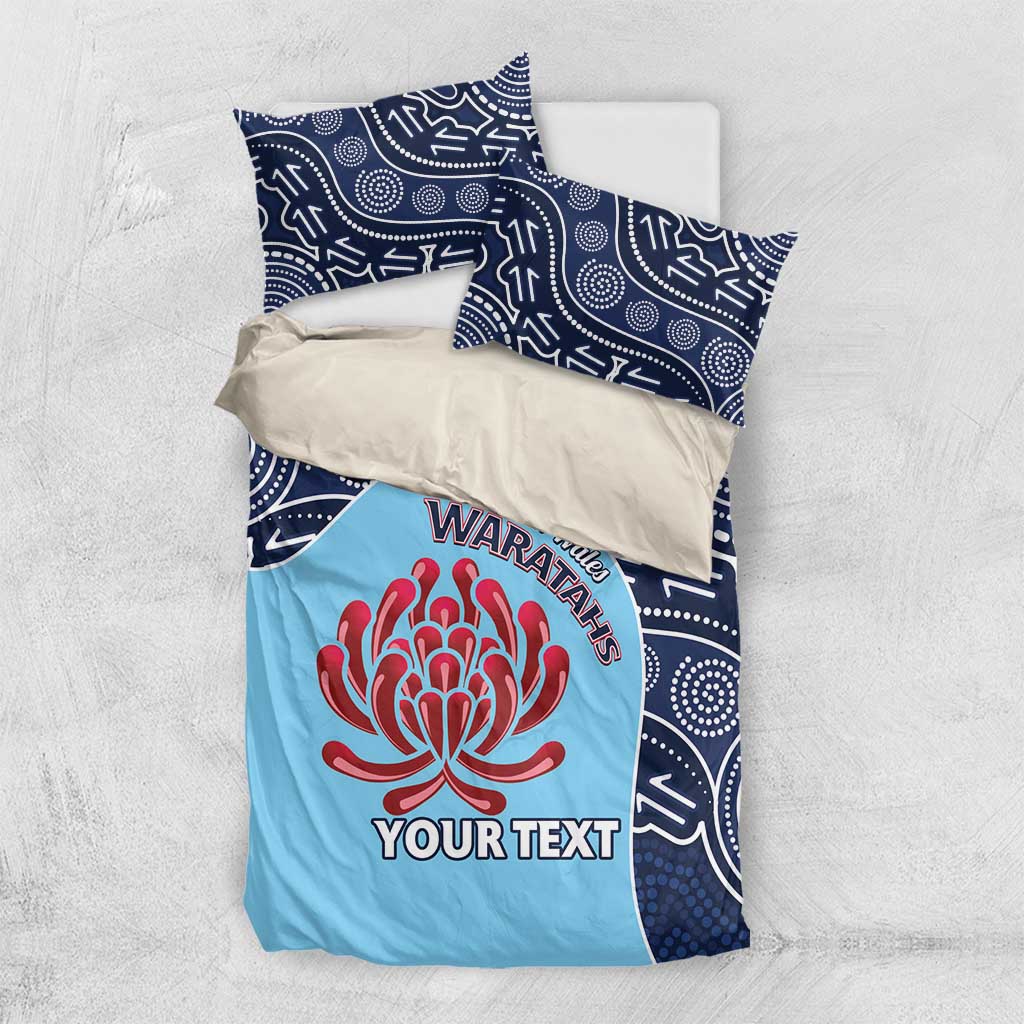 Custom Australia NSW Waratahs Bedding Set Go Champions Aboriginal Art