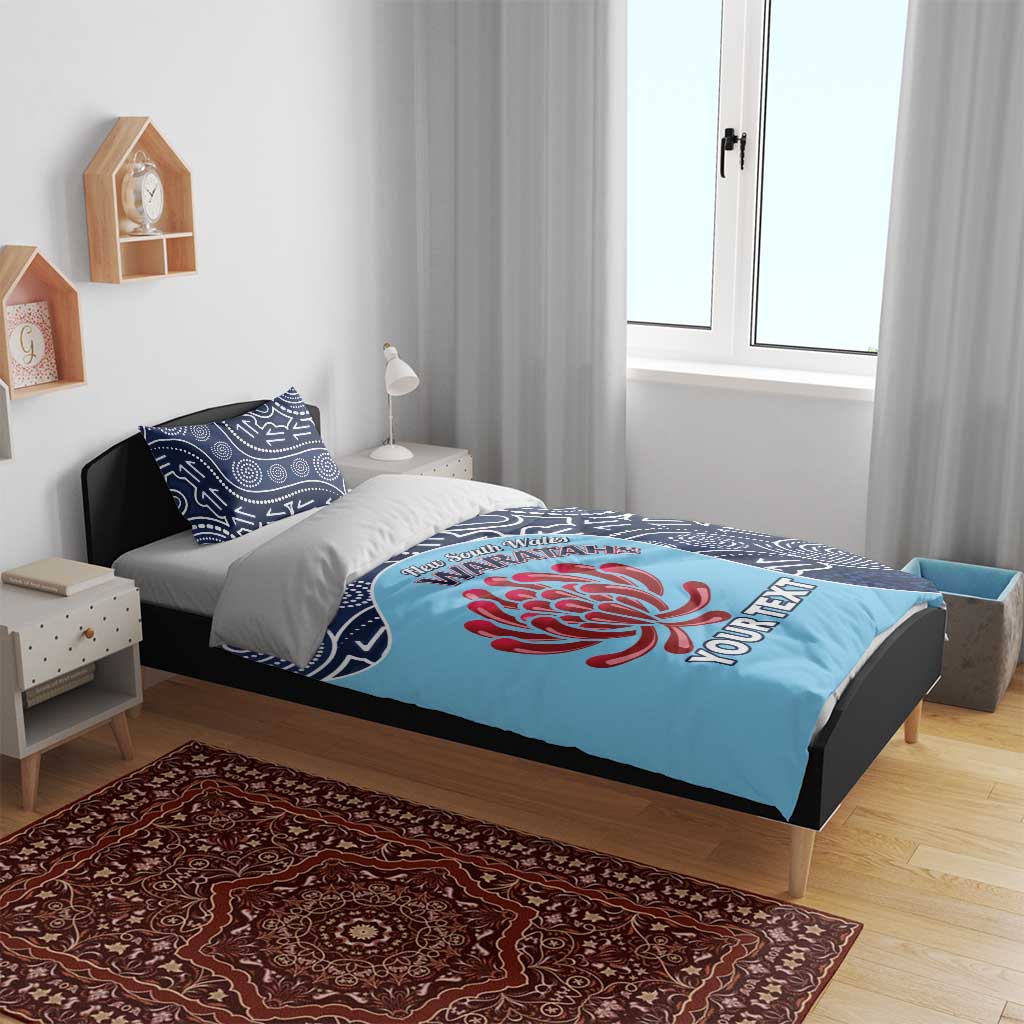 Custom Australia NSW Waratahs Bedding Set Go Champions Aboriginal Art
