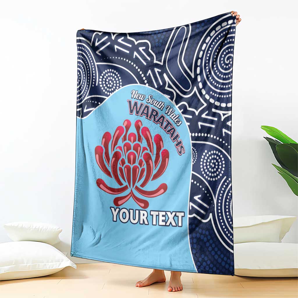 Custom Australia NSW Waratahs Blanket Go Champions Aboriginal Art