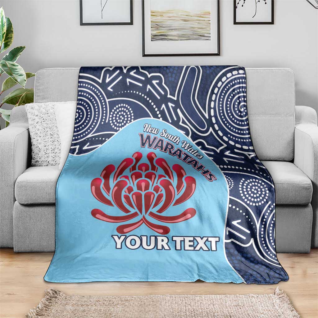 Custom Australia NSW Waratahs Blanket Go Champions Aboriginal Art