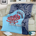 Custom Australia NSW Waratahs Blanket Go Champions Aboriginal Art
