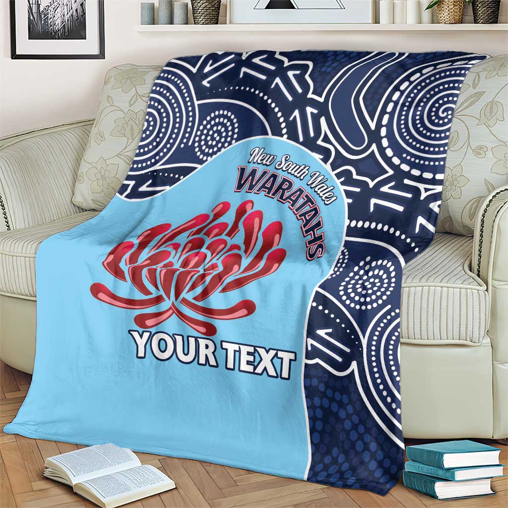 Custom Australia NSW Waratahs Blanket Go Champions Aboriginal Art