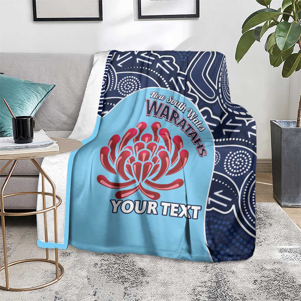 Custom Australia NSW Waratahs Blanket Go Champions Aboriginal Art