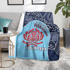 Custom Australia NSW Waratahs Blanket Go Champions Aboriginal Art