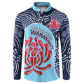 Custom Australia NSW Waratahs Button Sweatshirt Go Champions Aboriginal Art