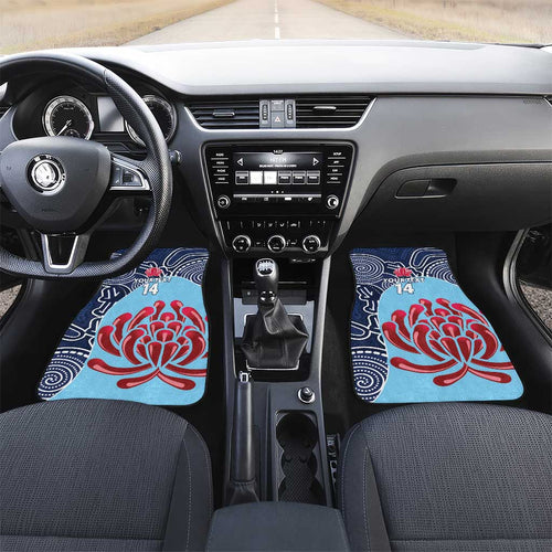 Custom Australia NSW Waratahs Car Mats Go Champions Aboriginal Art