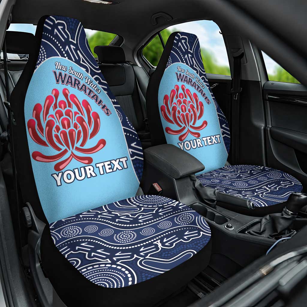 Custom Australia NSW Waratahs Car Seat Cover Go Champions Aboriginal Art