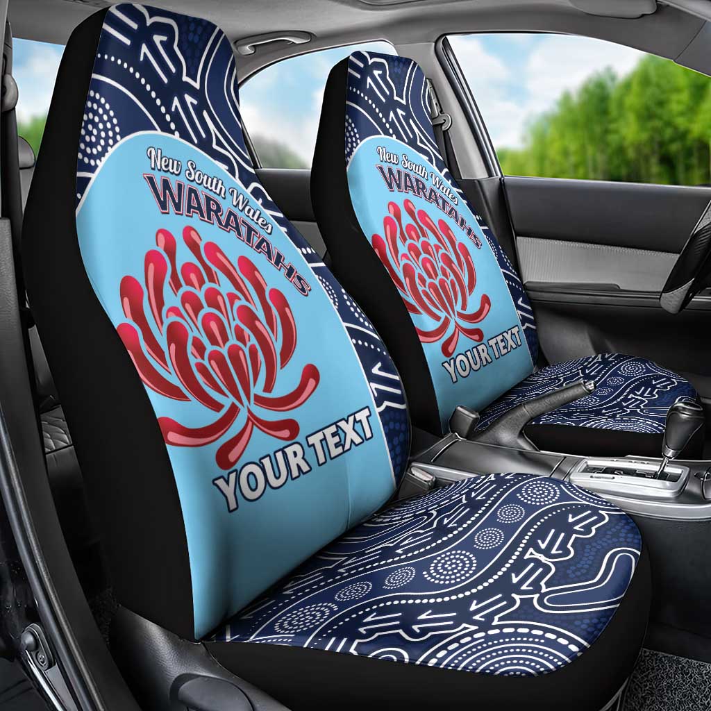 Custom Australia NSW Waratahs Car Seat Cover Go Champions Aboriginal Art
