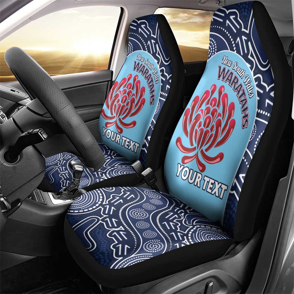 Custom Australia NSW Waratahs Car Seat Cover Go Champions Aboriginal Art