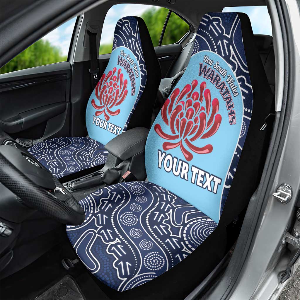 Custom Australia NSW Waratahs Car Seat Cover Go Champions Aboriginal Art