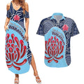 Custom Australia NSW Waratahs Couples Matching Summer Maxi Dress and Hawaiian Shirt Go Champions Aboriginal Art