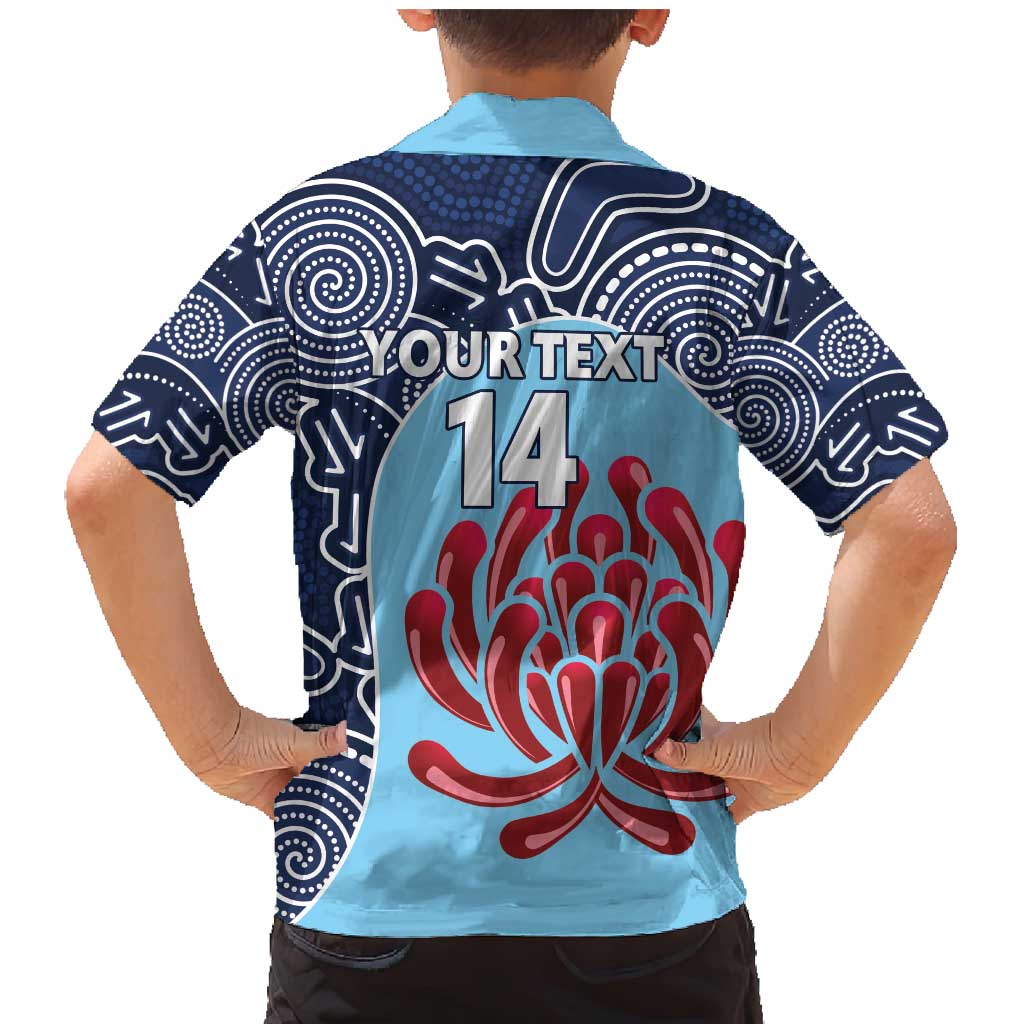 Custom Australia NSW Waratahs Family Matching Mermaid Dress and Hawaiian Shirt Go Champions Aboriginal Art
