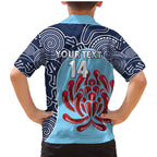Custom Australia NSW Waratahs Family Matching Mermaid Dress and Hawaiian Shirt Go Champions Aboriginal Art