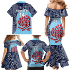 Custom Australia NSW Waratahs Family Matching Mermaid Dress and Hawaiian Shirt Go Champions Aboriginal Art