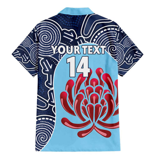 Custom Australia NSW Waratahs Family Matching Mermaid Dress and Hawaiian Shirt Go Champions Aboriginal Art