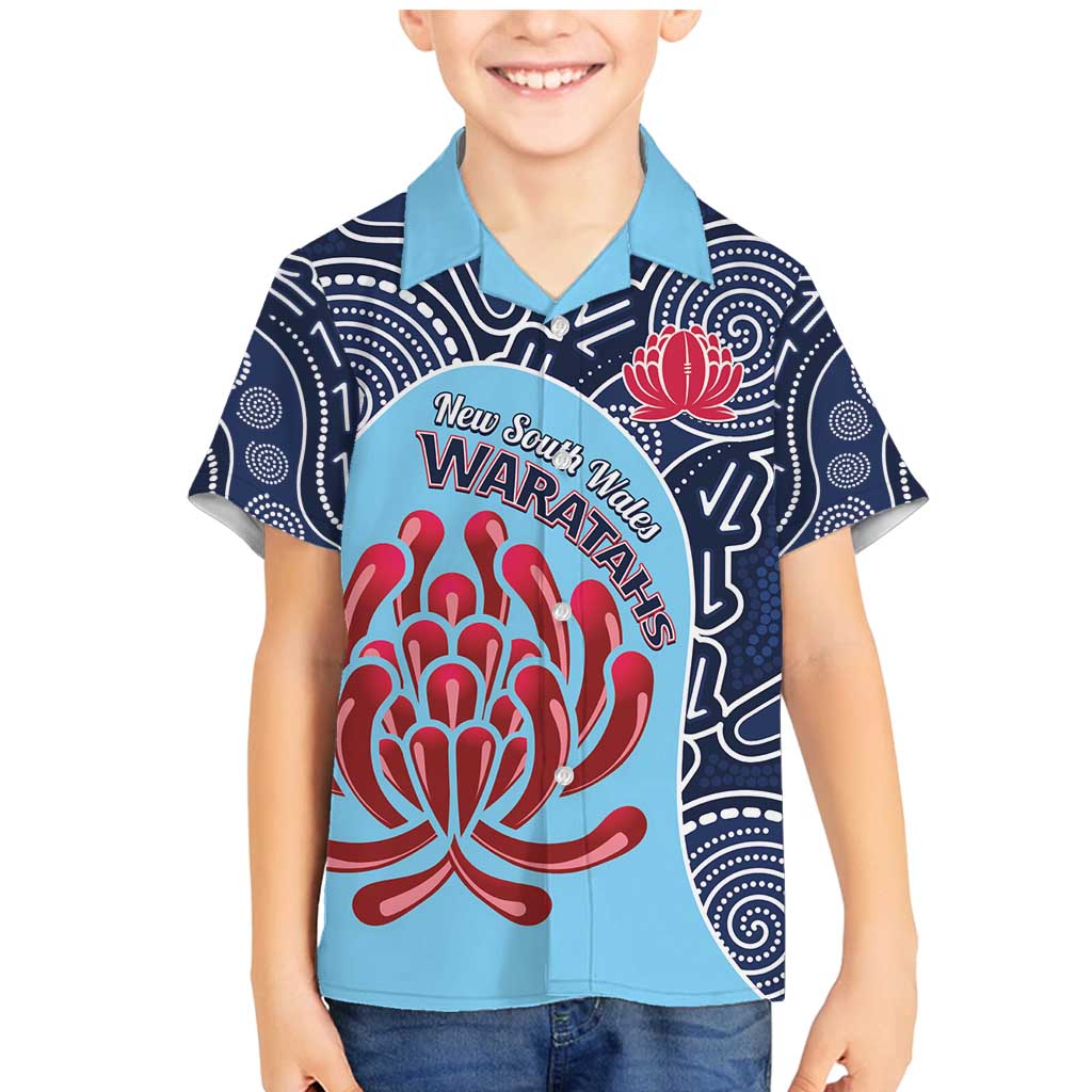 Custom Australia NSW Waratahs Family Matching Mermaid Dress and Hawaiian Shirt Go Champions Aboriginal Art