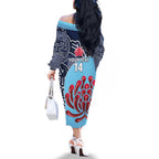 Custom Australia NSW Waratahs Family Matching Off The Shoulder Long Sleeve Dress and Hawaiian Shirt Go Champions Aboriginal Art