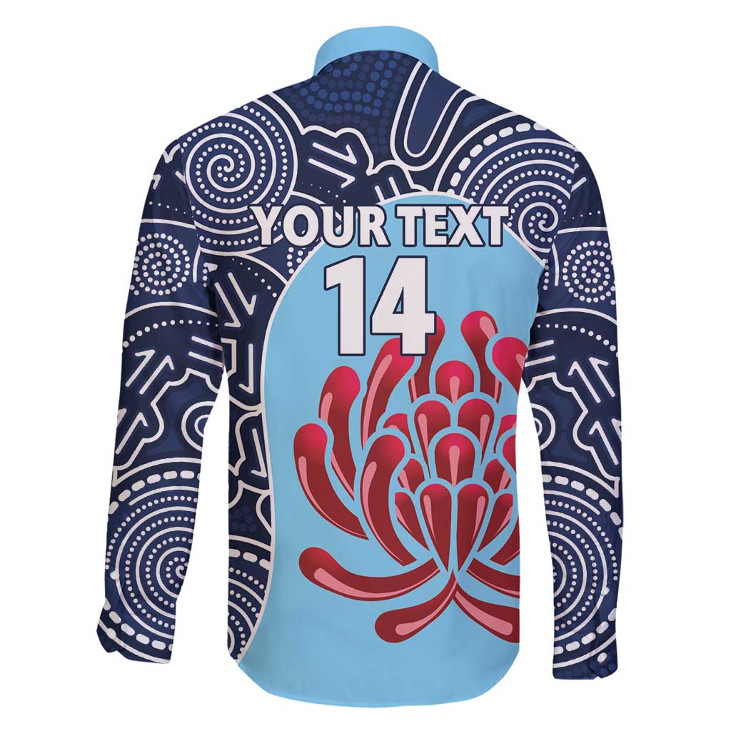 Custom Australia NSW Waratahs Family Matching Tank Maxi Dress and Hawaiian Shirt Go Champions Aboriginal Art