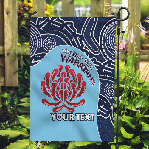Custom Australia NSW Waratahs Garden Flag Go Champions Aboriginal Art