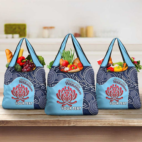 Custom Australia NSW Waratahs Grocery Bag Go Champions Aboriginal Art