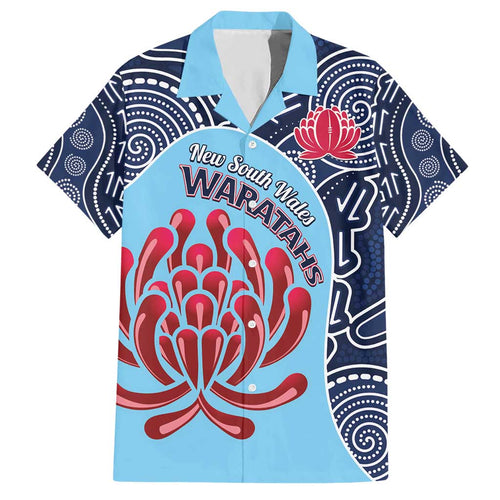 Custom Australia NSW Waratahs Hawaiian Shirt Go Champions Aboriginal Art