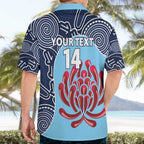 Custom Australia NSW Waratahs Hawaiian Shirt Go Champions Aboriginal Art