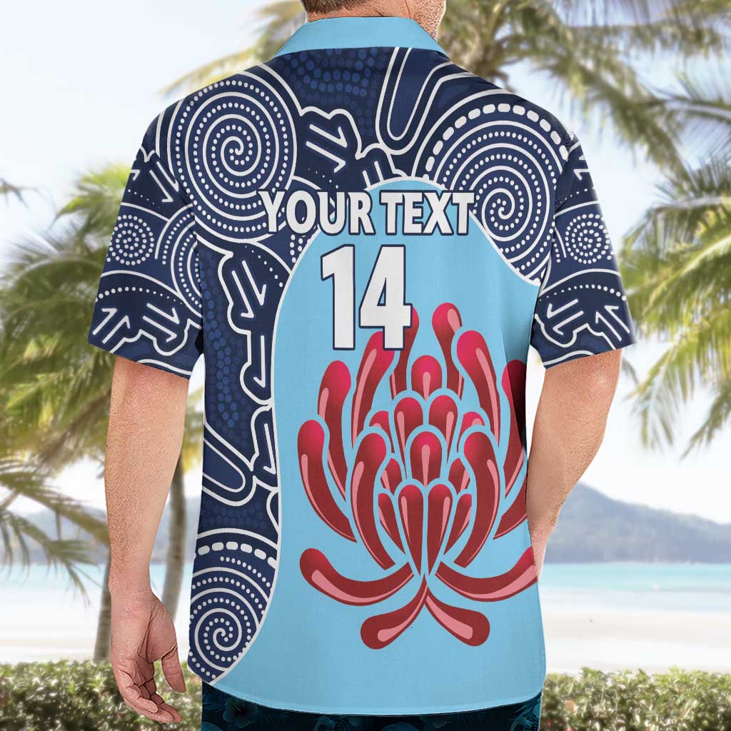 Custom Australia NSW Waratahs Hawaiian Shirt Go Champions Aboriginal Art