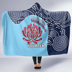 Custom Australia NSW Waratahs Hooded Blanket Go Champions Aboriginal Art