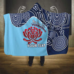 Custom Australia NSW Waratahs Hooded Blanket Go Champions Aboriginal Art